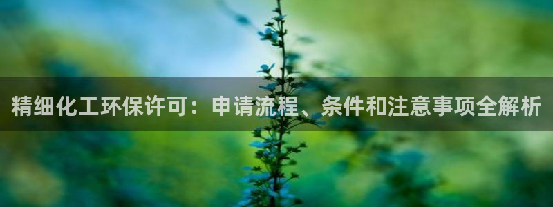 亿万先生：精细化工环保许可：申请流程、条件和注意事项全解析
